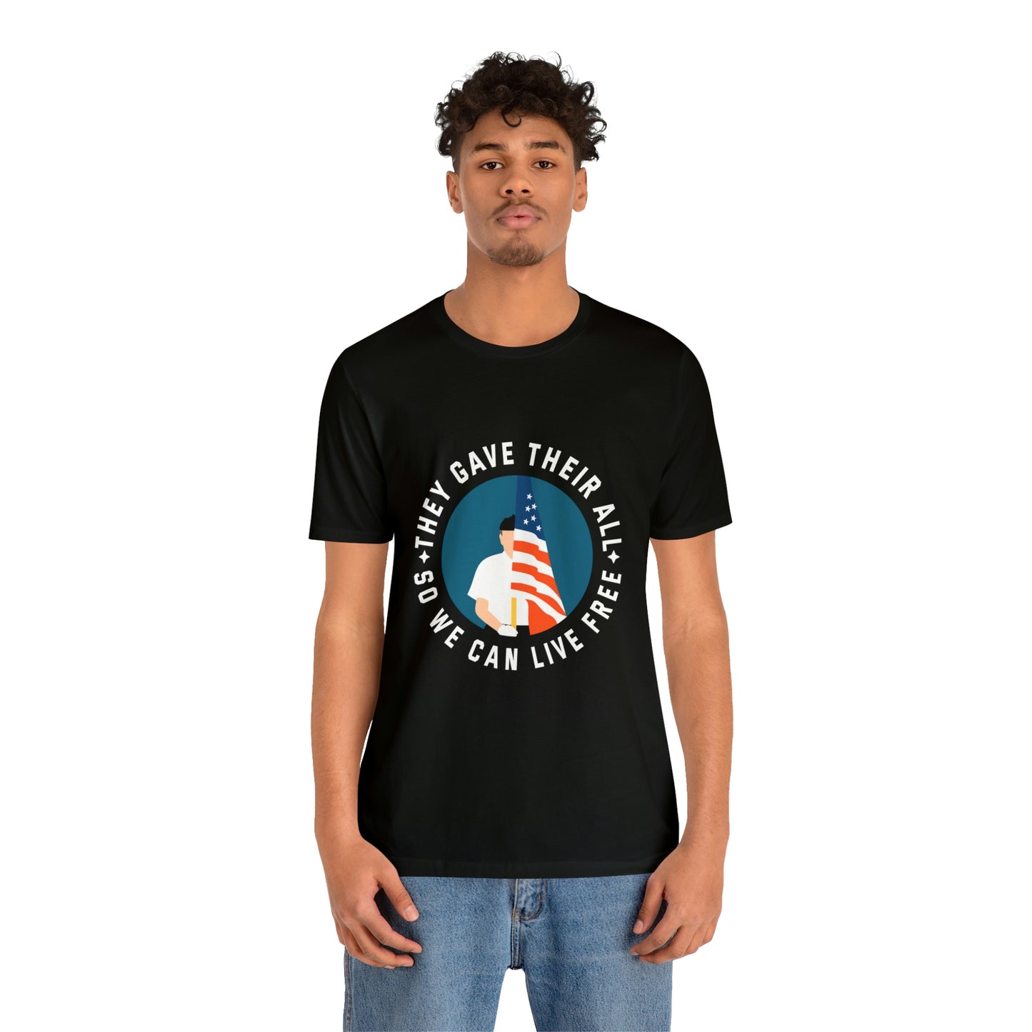 Memorial Day Short Sleeve T-Shirt - They gave their all, so we can live free.