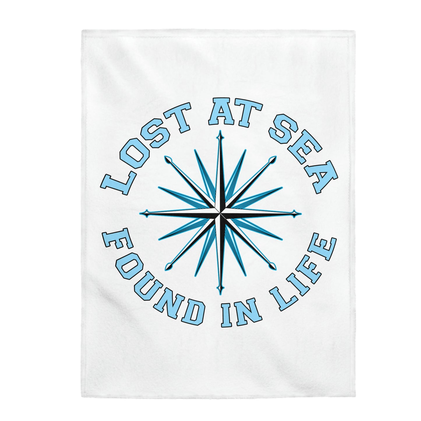 Nautical Theme Velveteen Plush Blanket - Lost At Sea, Found In Life