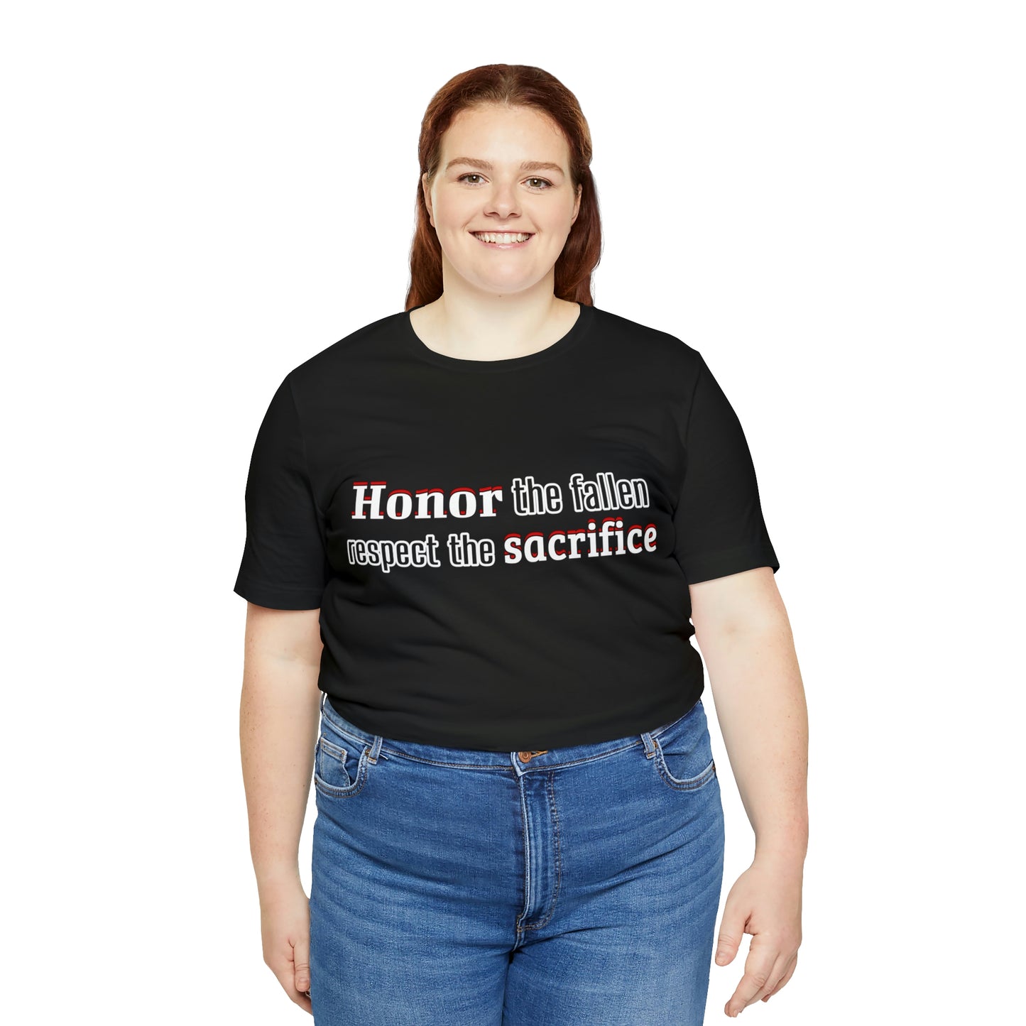 Memorial Day Short Sleeve T-Shirt - Honor the fallen, respect the sacrifice. Military, Veterans Day, Air Force, Memorial Day gift