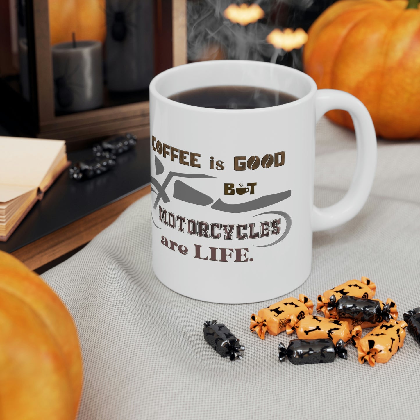 Motorcycle Coffee Mug - COFFEE IS GOOD BUT MOTORCYCLES ARE LIFE