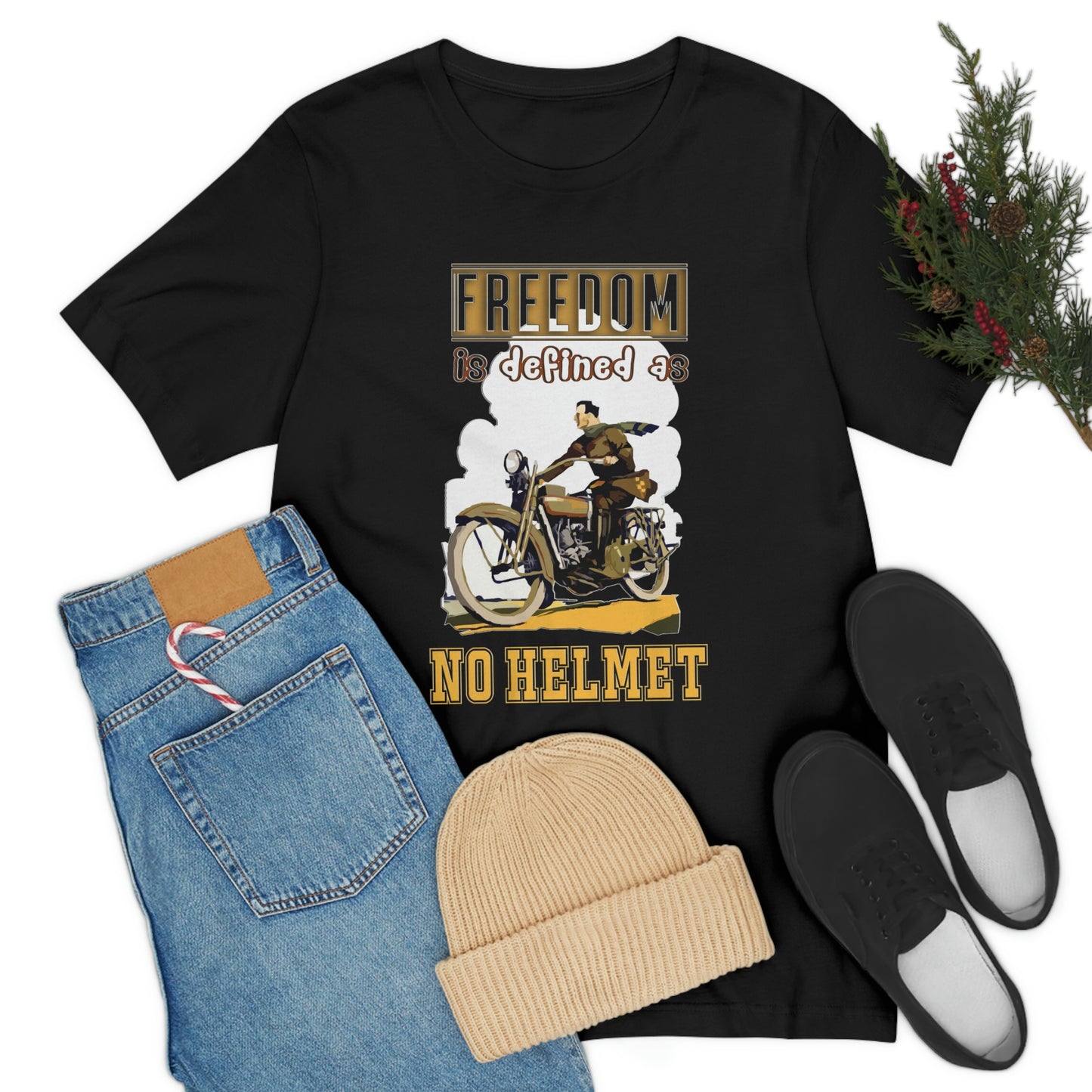 Motorcycle Short Sleeve T-Shirt - Freedom is defined as no helmet. Rider Shirt, Biker Shirt, Motorcycle Shirt, Gift for riders, Gift for Bikers