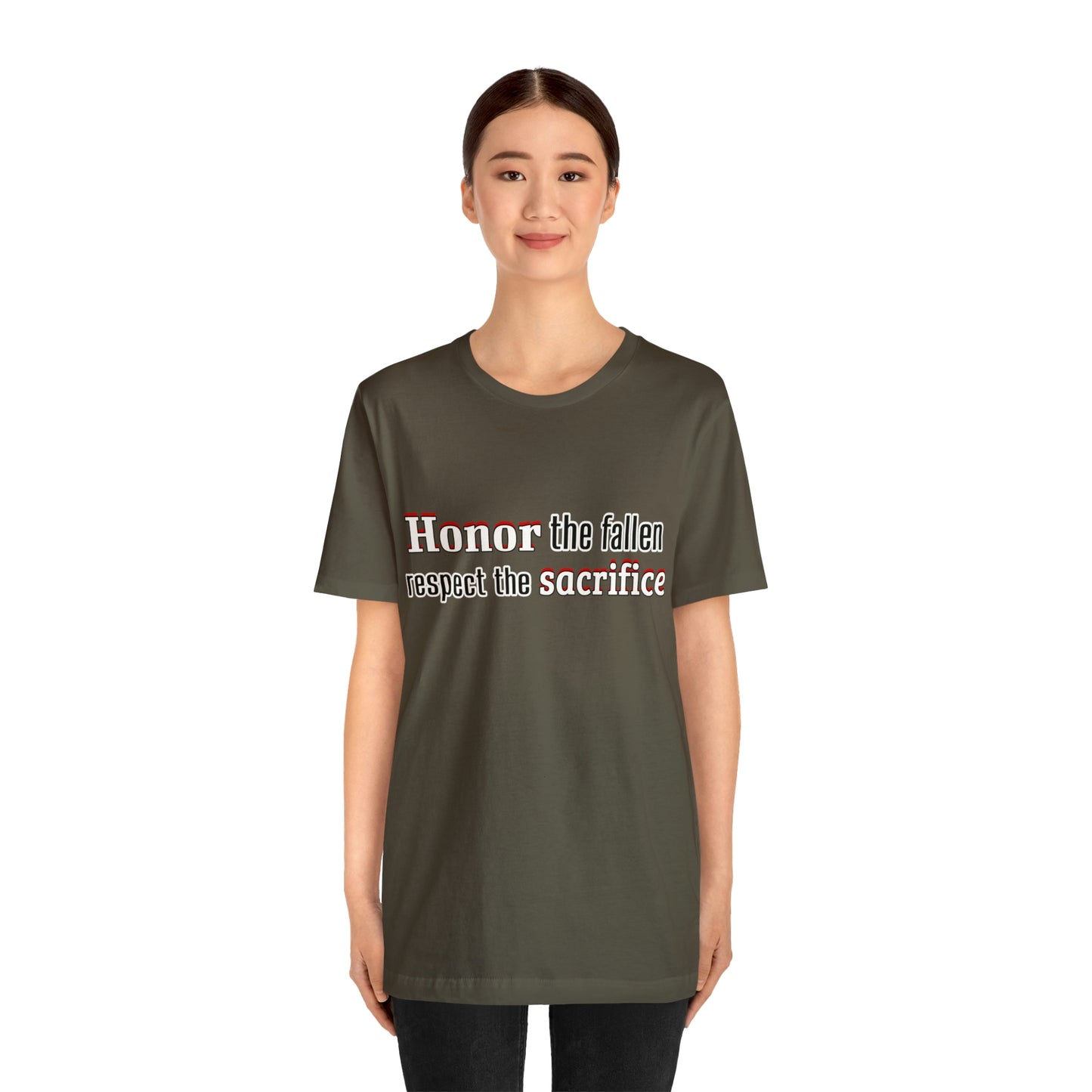 Memorial Day Short Sleeve T-Shirt - Honor the fallen, respect the sacrifice. Military, Veterans Day, Air Force, Memorial Day gift