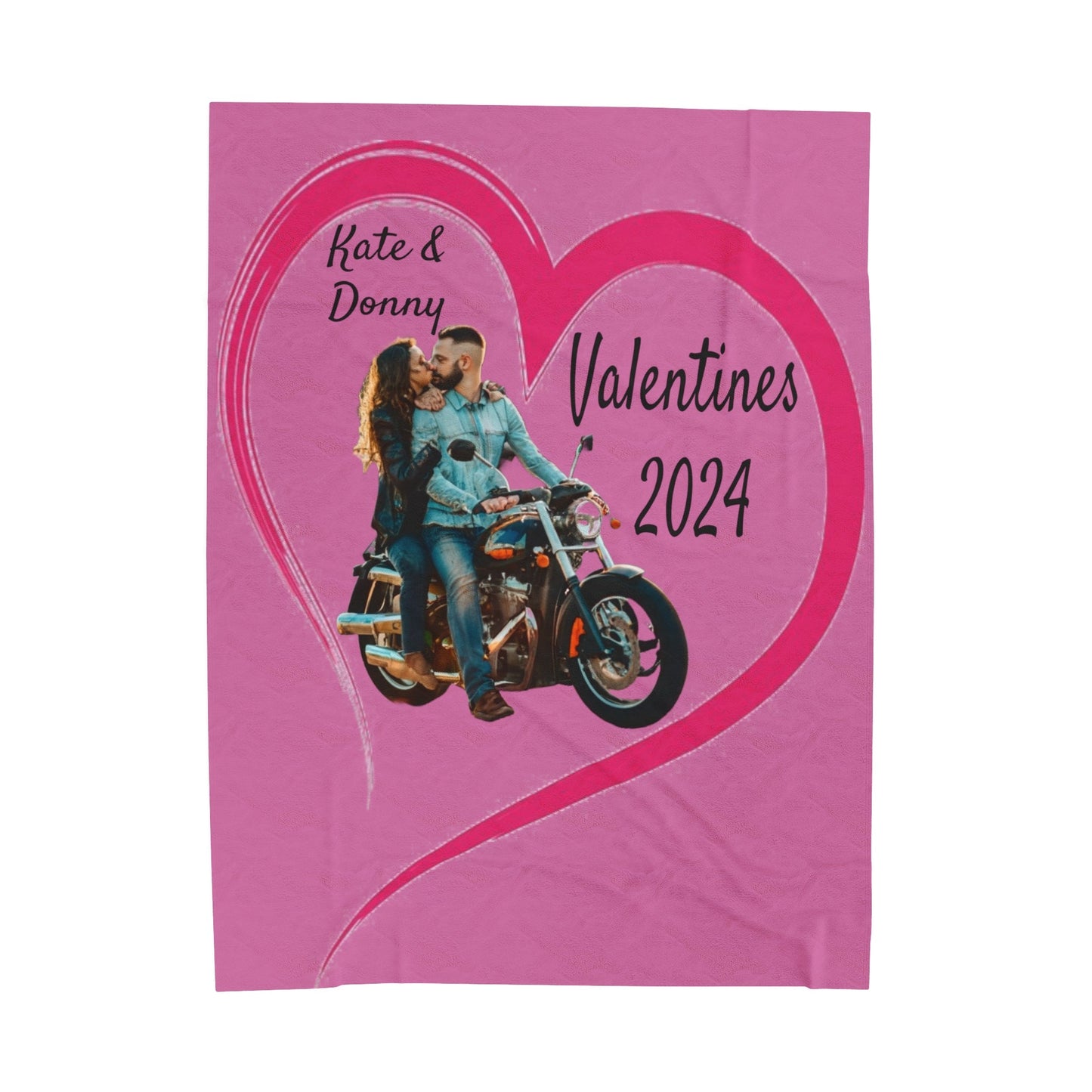 Personalized Valentines Velveteen Plush Blanket Valentines Cuddle Blanket Personalized Valentines Couples Throw Blanket