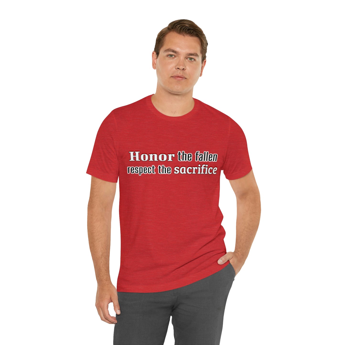 Memorial Day Short Sleeve T-Shirt - Honor the fallen, respect the sacrifice. Military, Veterans Day, Air Force, Memorial Day gift