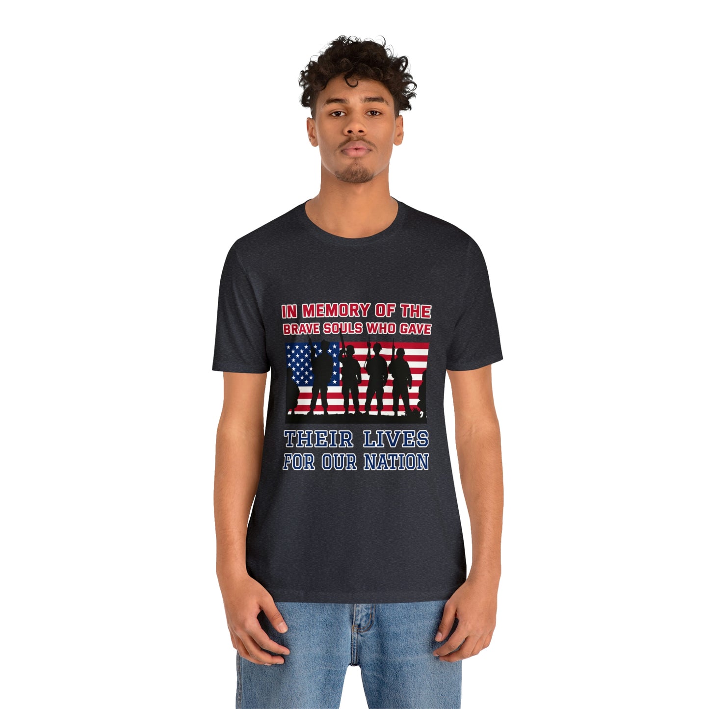 Memorial Day Short Sleeve T-Shirt - In memory of the brave souls who gave their lives for our nation.