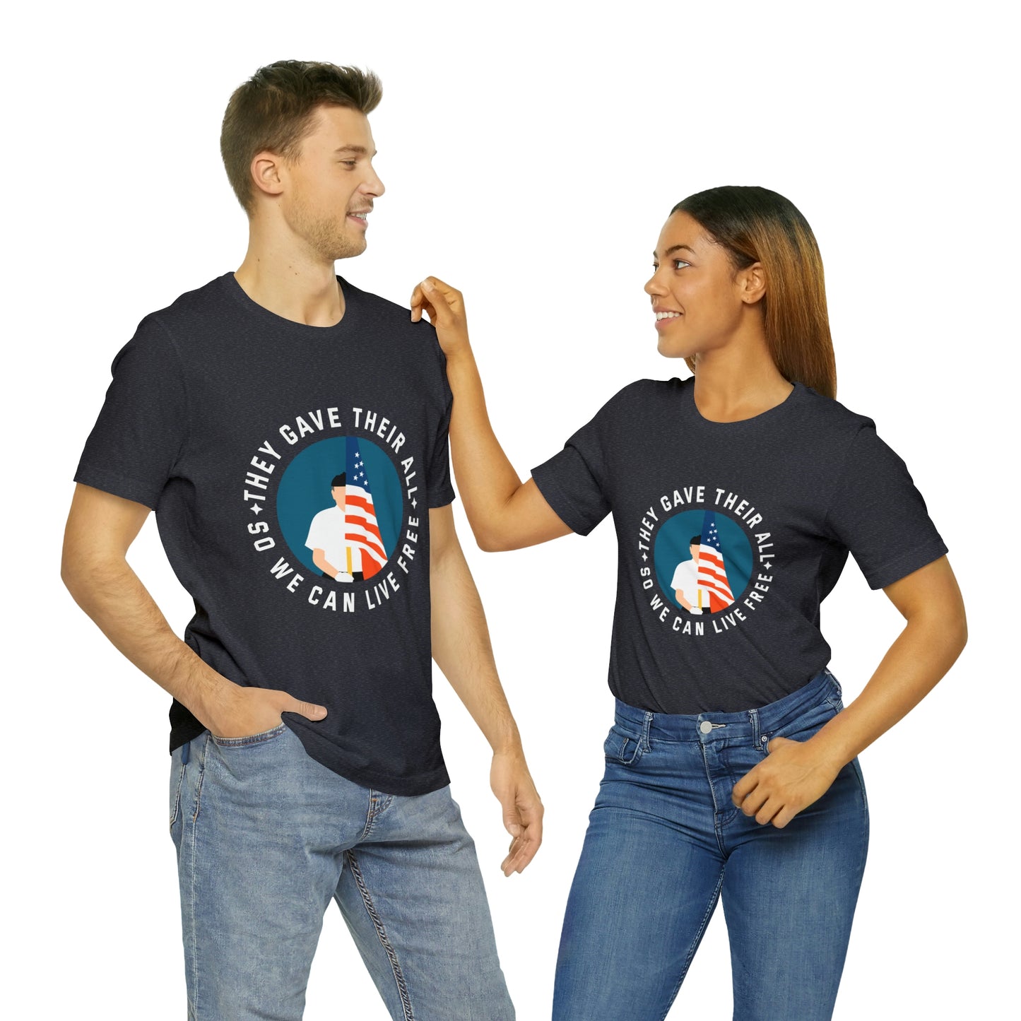 Memorial Day Short Sleeve T-Shirt - They gave their all, so we can live free.