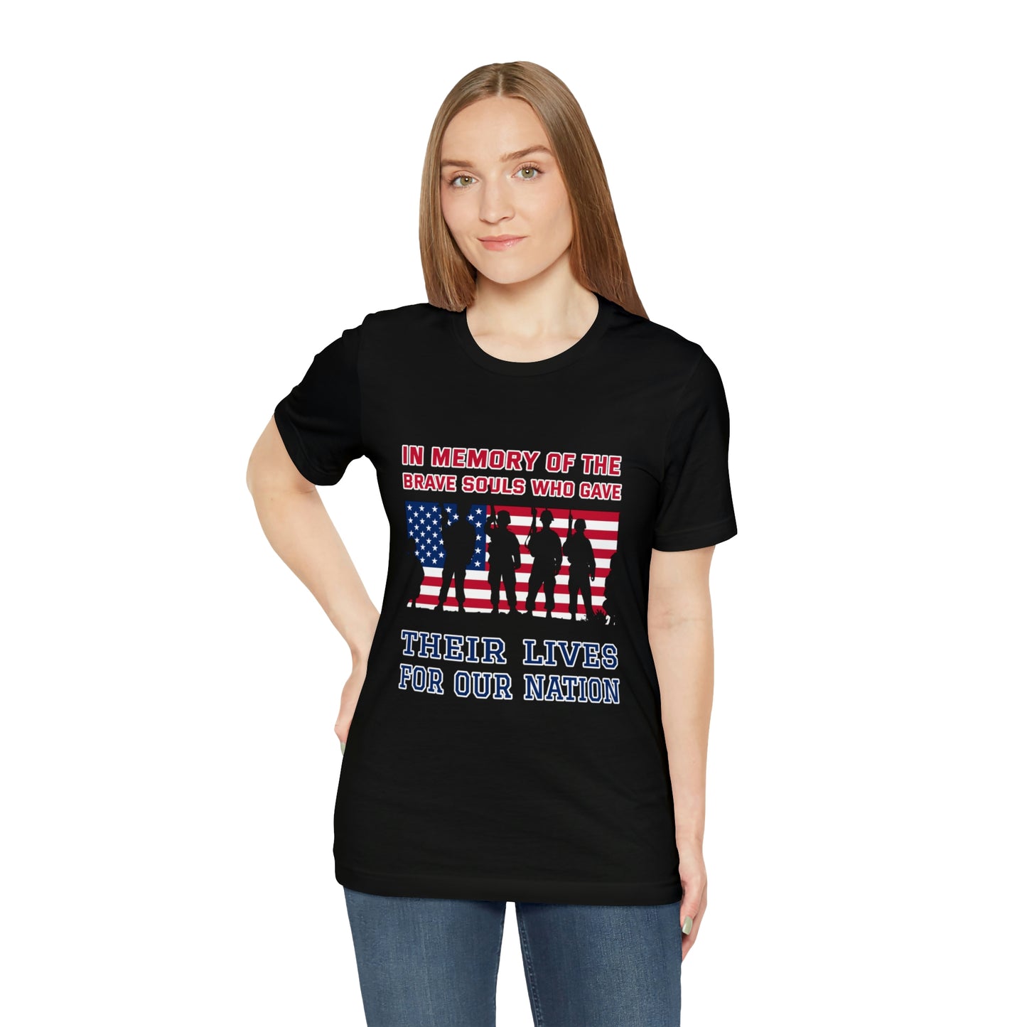 Memorial Day Short Sleeve T-Shirt - In memory of the brave souls who gave their lives for our nation.