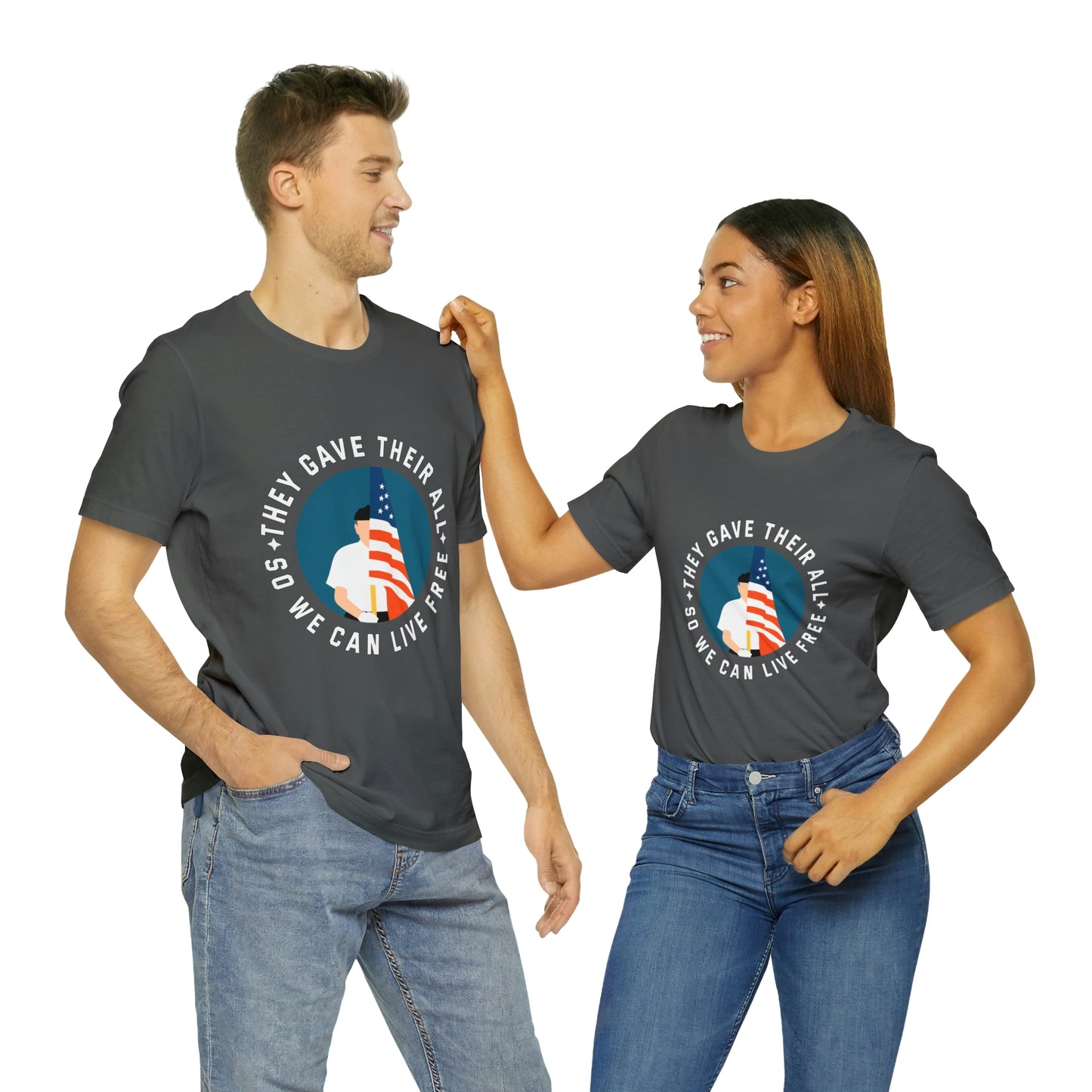 Memorial Day Short Sleeve T-Shirt - They gave their all, so we can live free.