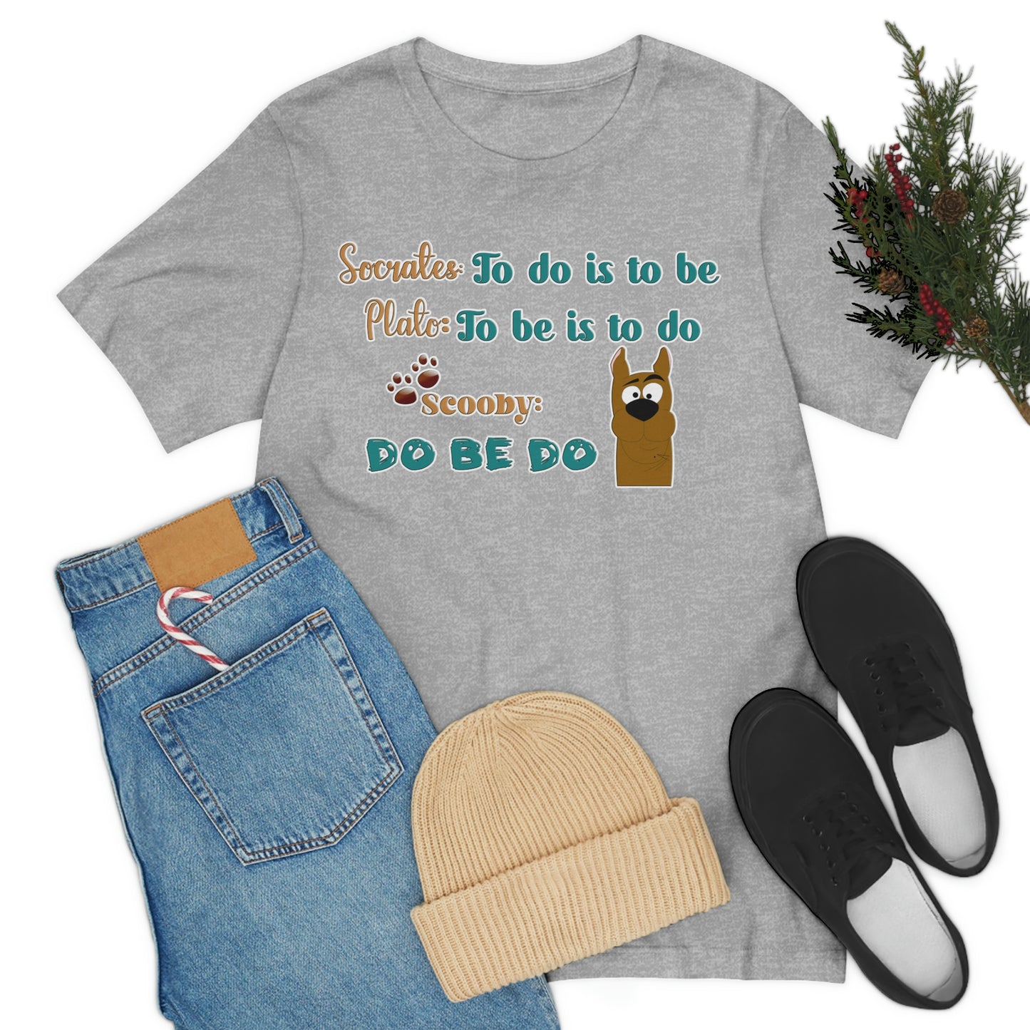 Unisex Short Sleeve T-Shirt - Socrates To do is to be. Plato to be is to do. Scooby do be do