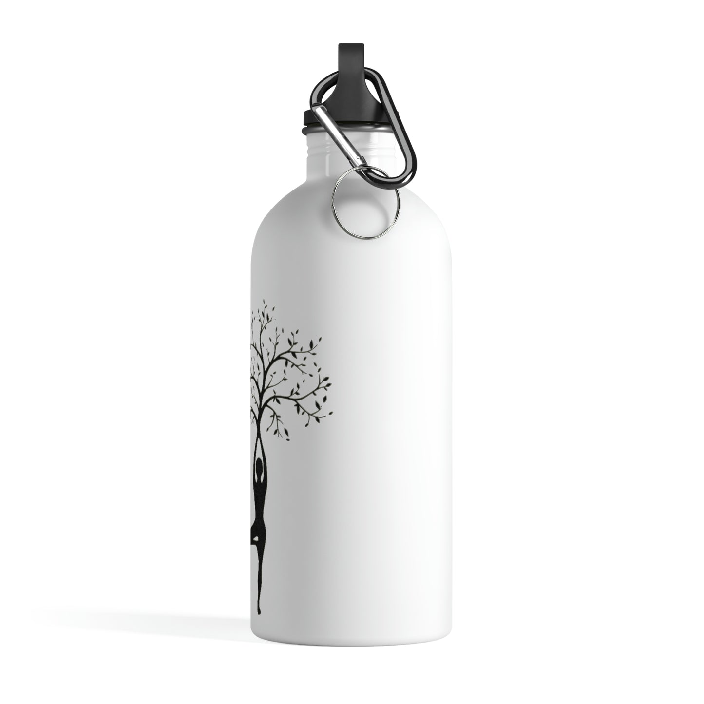 14 oz Stainless Steel Water Bottle with carabiner - In order to bloom, you must grow.