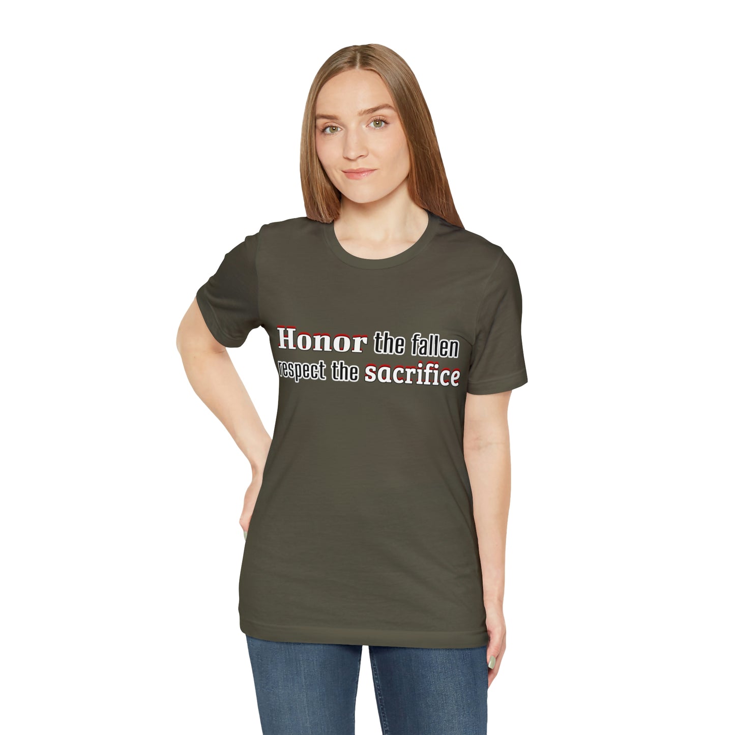 Memorial Day Short Sleeve T-Shirt - Honor the fallen, respect the sacrifice. Military, Veterans Day, Air Force, Memorial Day gift