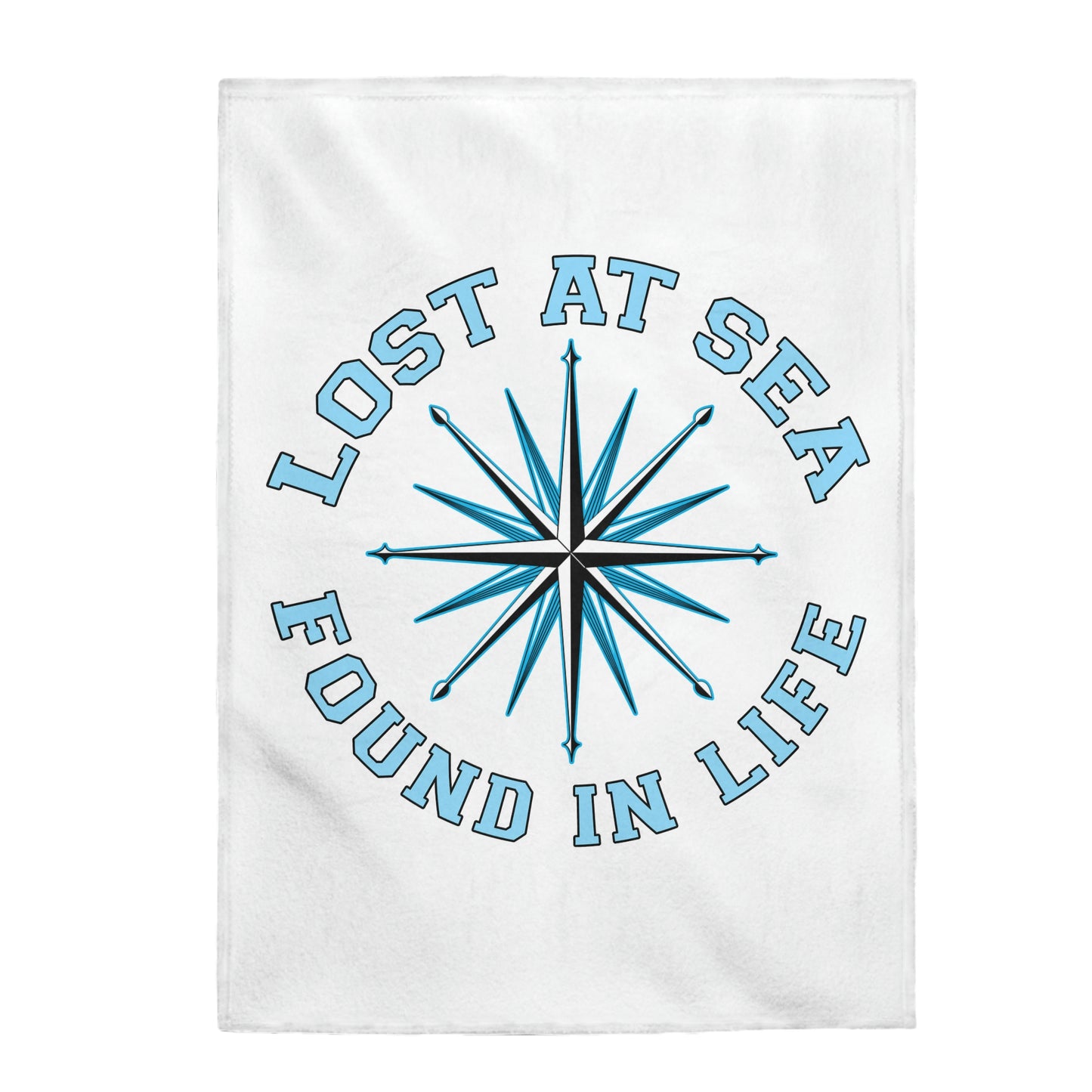 Nautical Theme Velveteen Plush Blanket - Lost At Sea, Found In Life