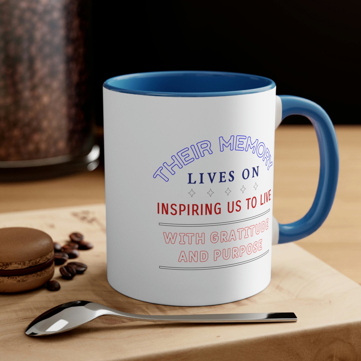 Memorial Day Coffee Mug - Their memory lives on, inspiring us to live with gratitude and purpose. Veterans Day, Gift Ideas, Memorial Gift