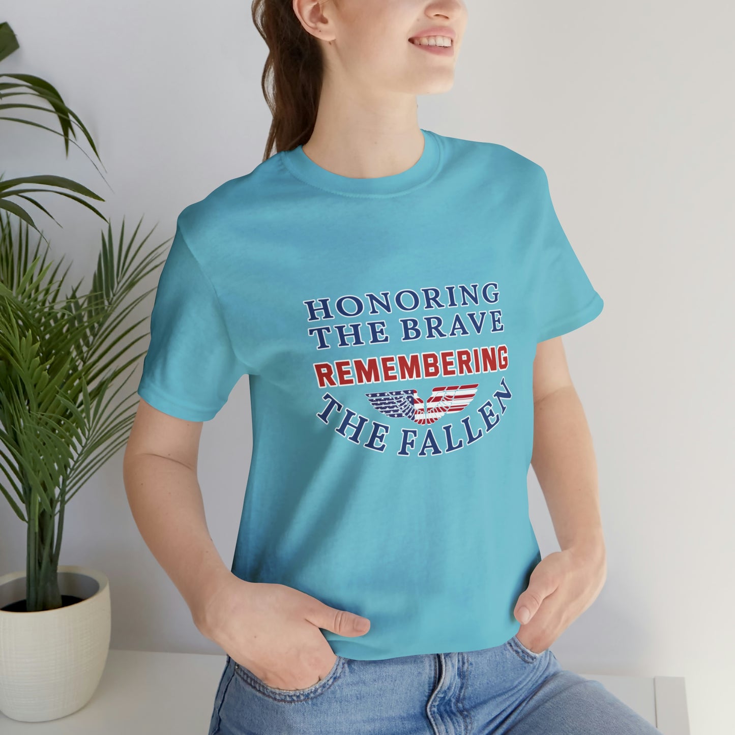 Memorial Day Short Sleeve T-Shirt - Honoring the brave, remembering the fallen. Veterans Day, Memorial Day gift, Gift Ideas, Army Shirt