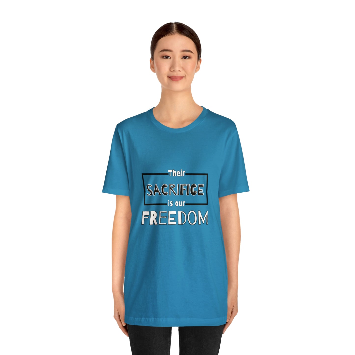 Memorial Day Short Sleeve T-Shirt - Their sacrifice is our freedom. Military, Veterans Day, Memorial Day gift, Gift Ideas