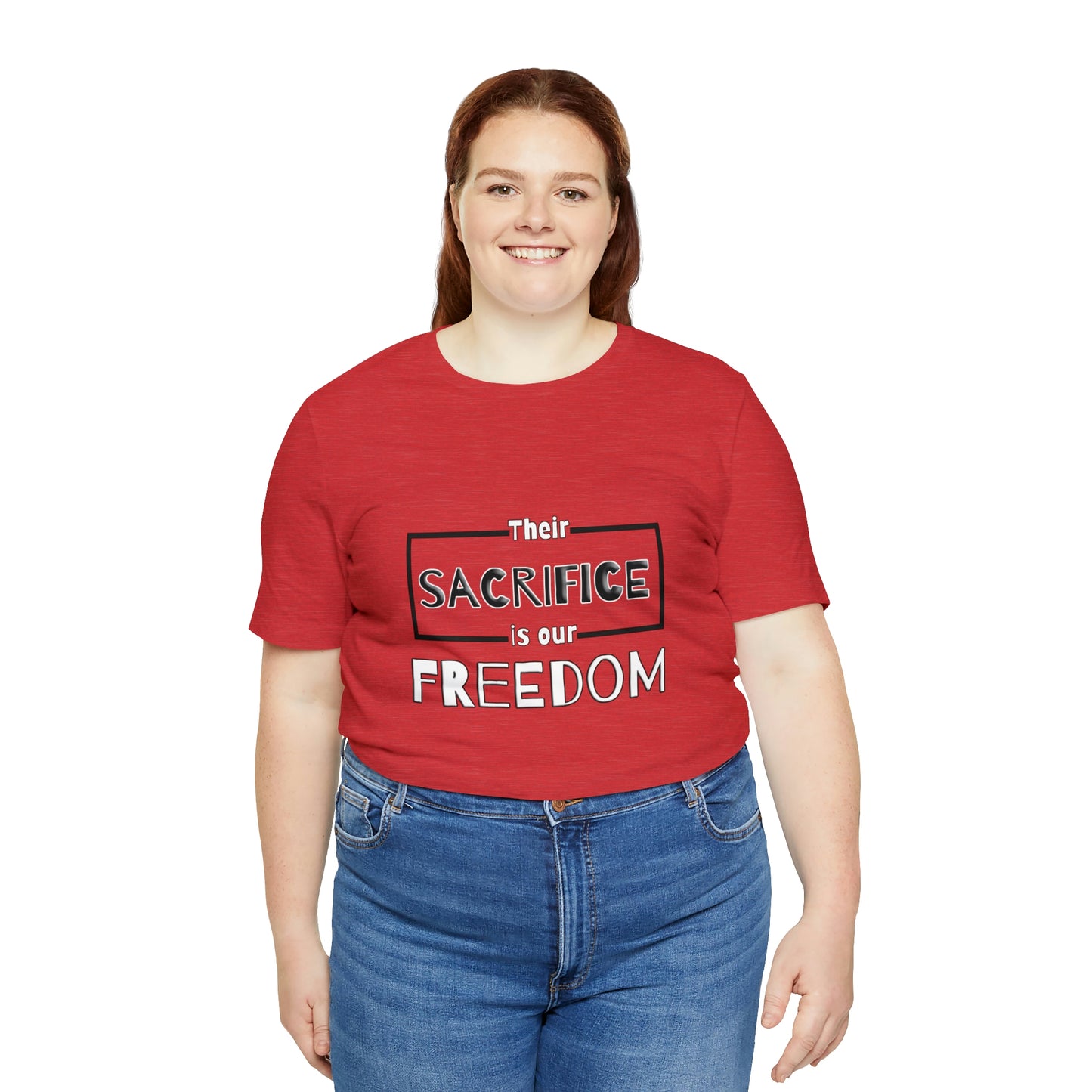 Memorial Day Short Sleeve T-Shirt - Their sacrifice is our freedom. Military, Veterans Day, Memorial Day gift, Gift Ideas