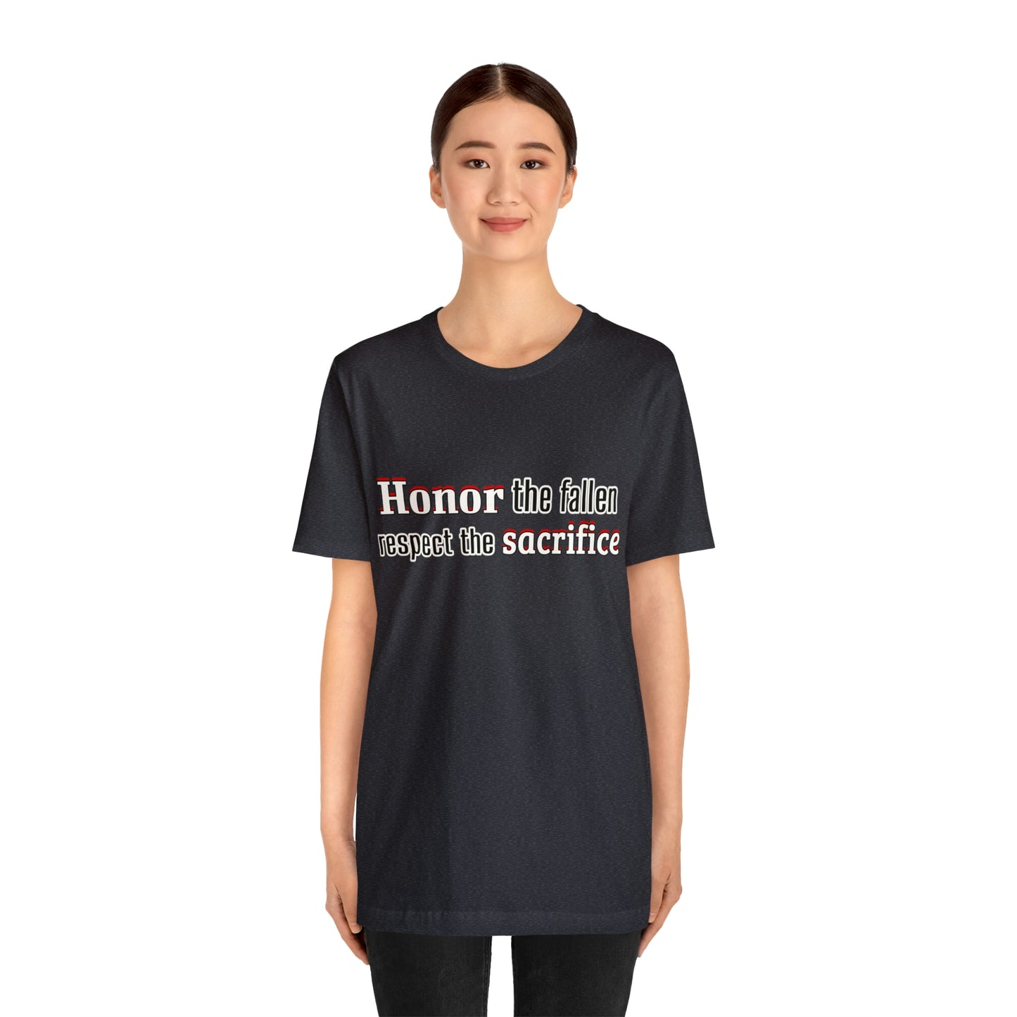 Memorial Day Short Sleeve T-Shirt - Honor the fallen, respect the sacrifice. Military, Veterans Day, Air Force, Memorial Day gift