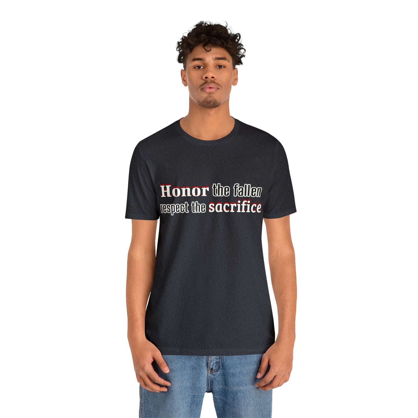 Memorial Day Short Sleeve T-Shirt - Honor the fallen, respect the sacrifice. Military, Veterans Day, Air Force, Memorial Day gift