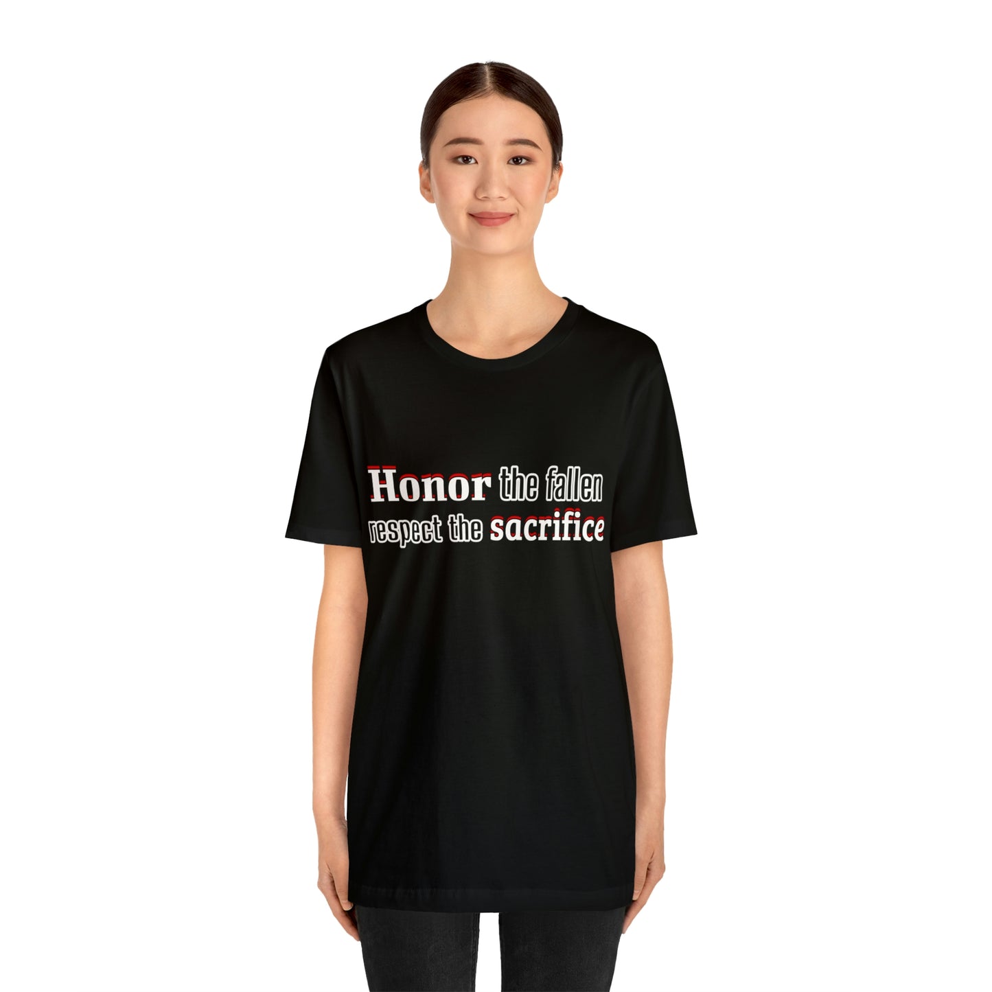 Memorial Day Short Sleeve T-Shirt - Honor the fallen, respect the sacrifice. Military, Veterans Day, Air Force, Memorial Day gift