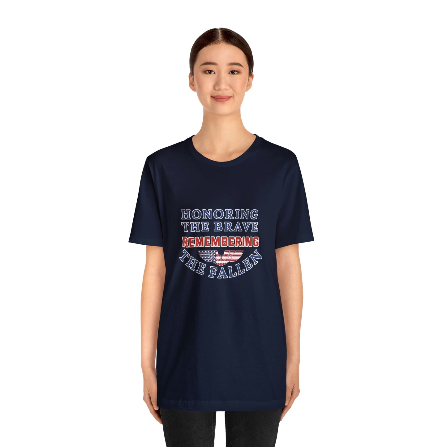 Memorial Day Short Sleeve T-Shirt - Honoring the brave, remembering the fallen. Veterans Day, Memorial Day gift, Gift Ideas, Army Shirt