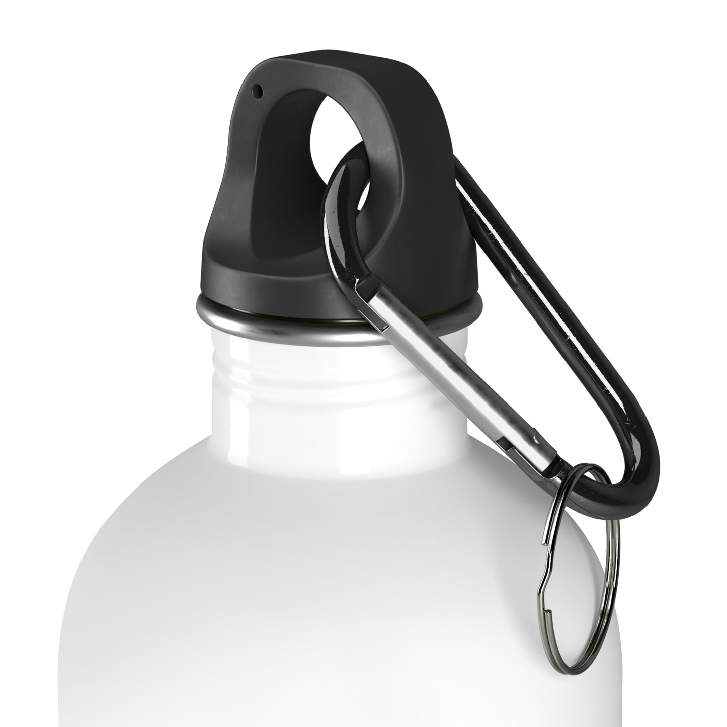 14 oz Stainless Steel Water Bottle with carabiner - The only bad workout is no workout