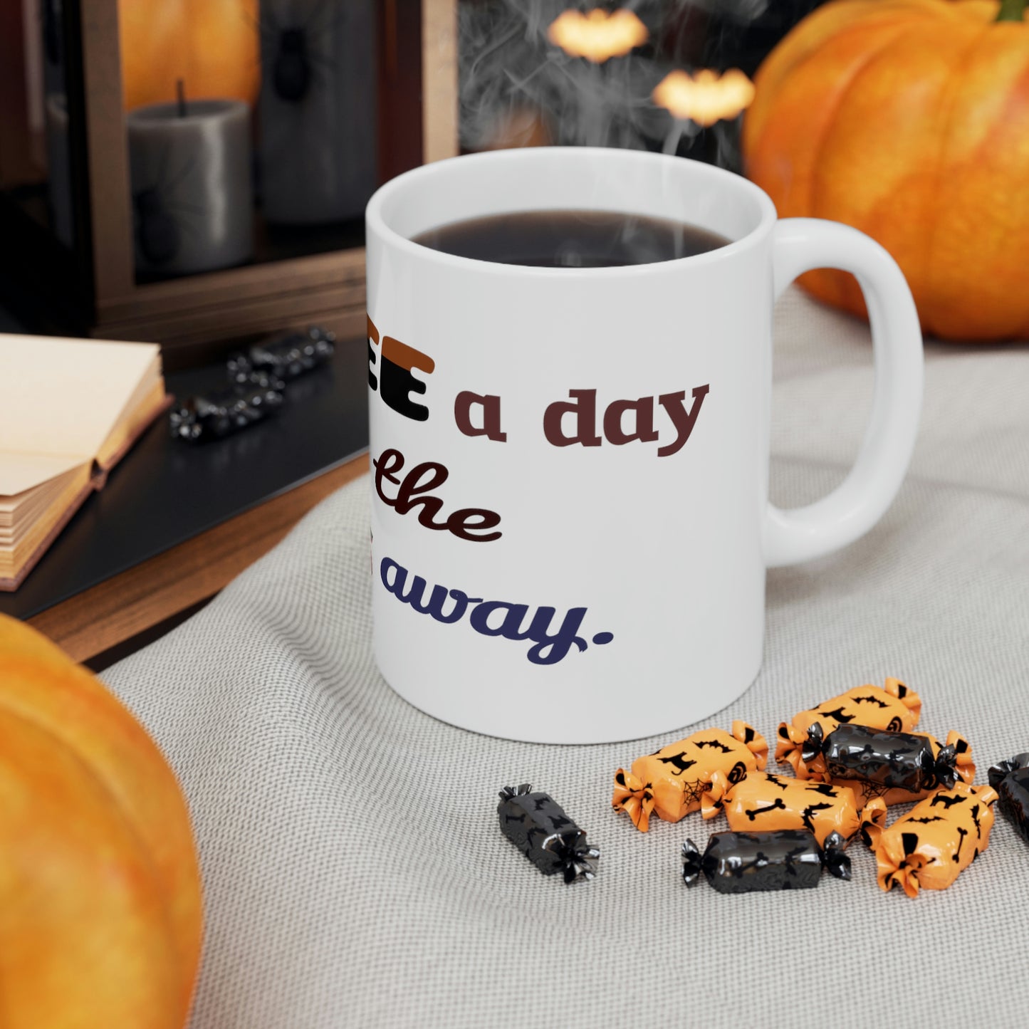 A coffee a day takes the stress away. - Coffee Lover, Perfect Gift for Coffee Lover, Friends Gift, Positive Mug