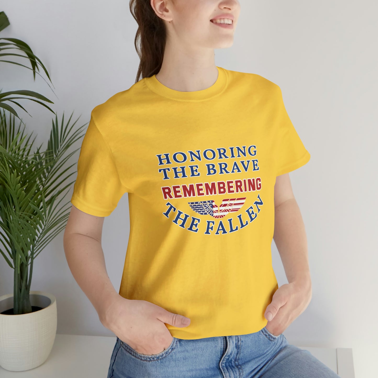 Memorial Day Short Sleeve T-Shirt - Honoring the brave, remembering the fallen. Veterans Day, Memorial Day gift, Gift Ideas, Army Shirt