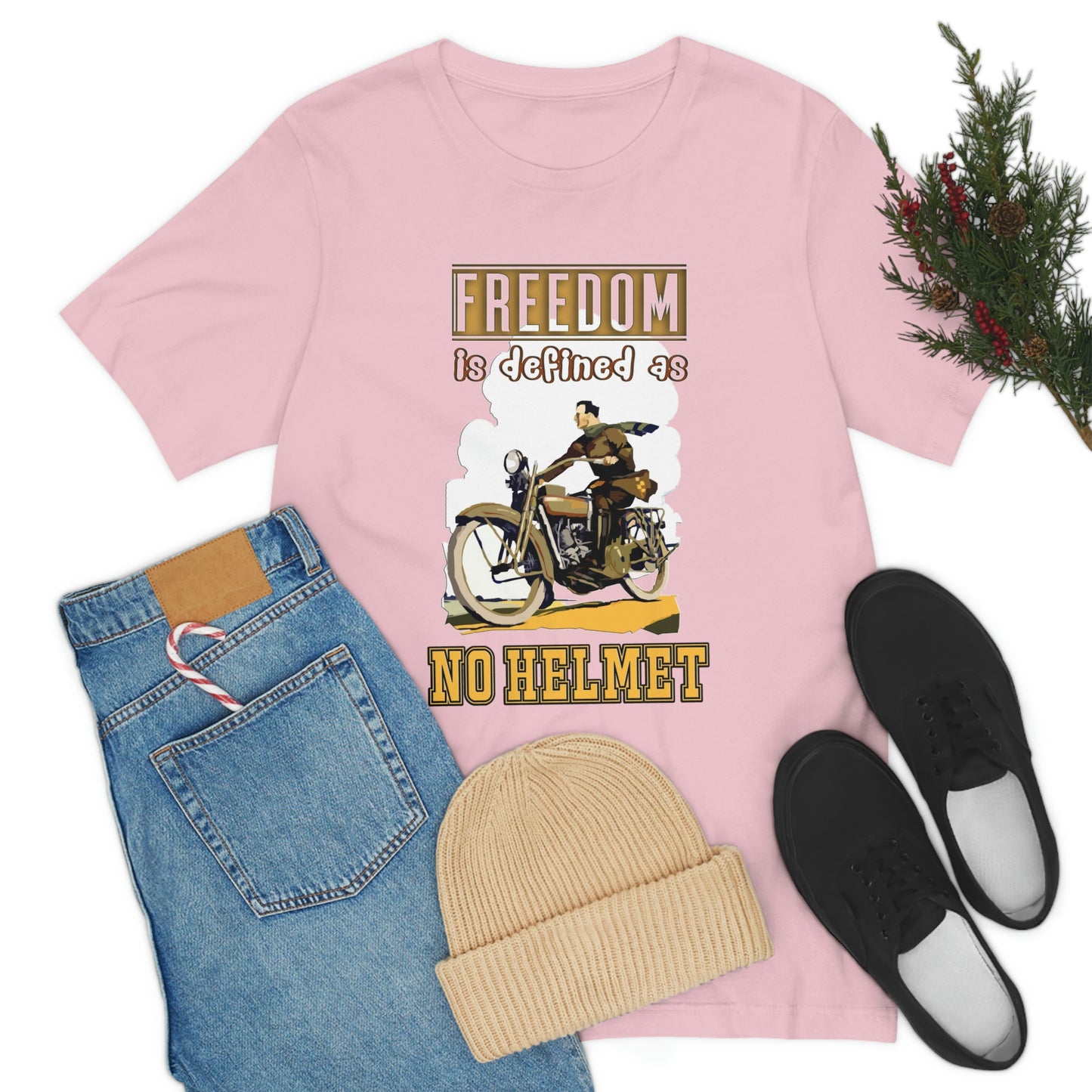 Motorcycle Short Sleeve T-Shirt - Freedom is defined as no helmet. Rider Shirt, Biker Shirt, Motorcycle Shirt, Gift for riders, Gift for Bikers