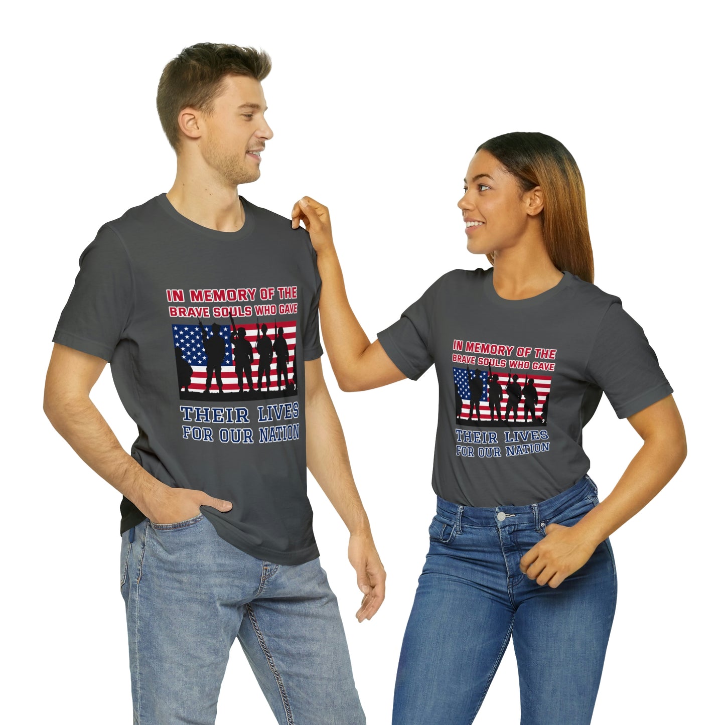 Memorial Day Short Sleeve T-Shirt - In memory of the brave souls who gave their lives for our nation.