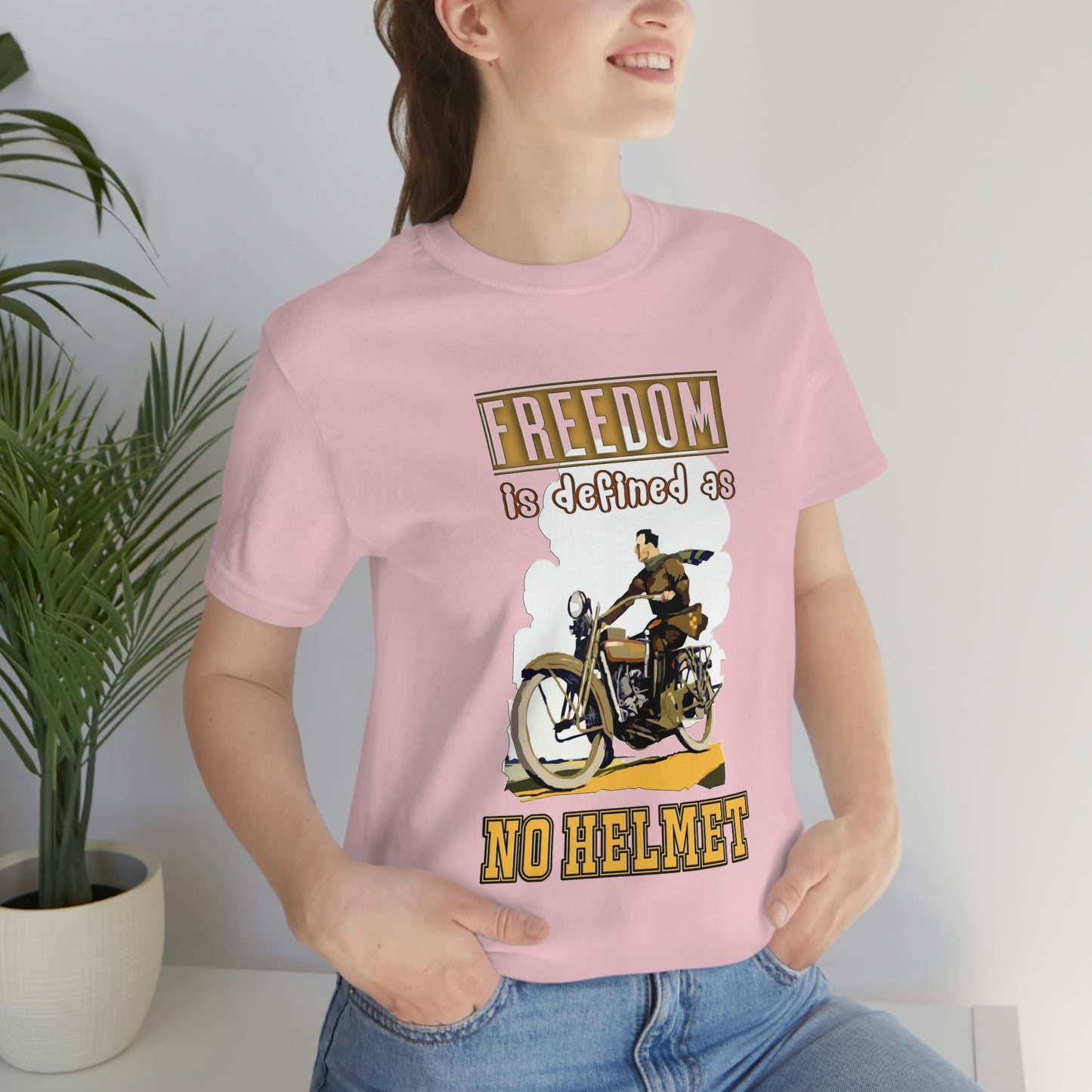 Motorcycle Short Sleeve T-Shirt - Freedom is defined as no helmet. Rider Shirt, Biker Shirt, Motorcycle Shirt, Gift for riders, Gift for Bikers