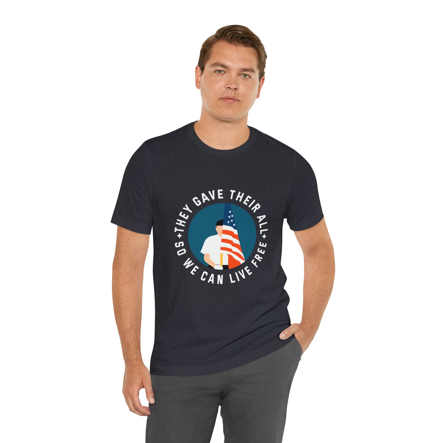 Memorial Day Short Sleeve T-Shirt - They gave their all, so we can live free.