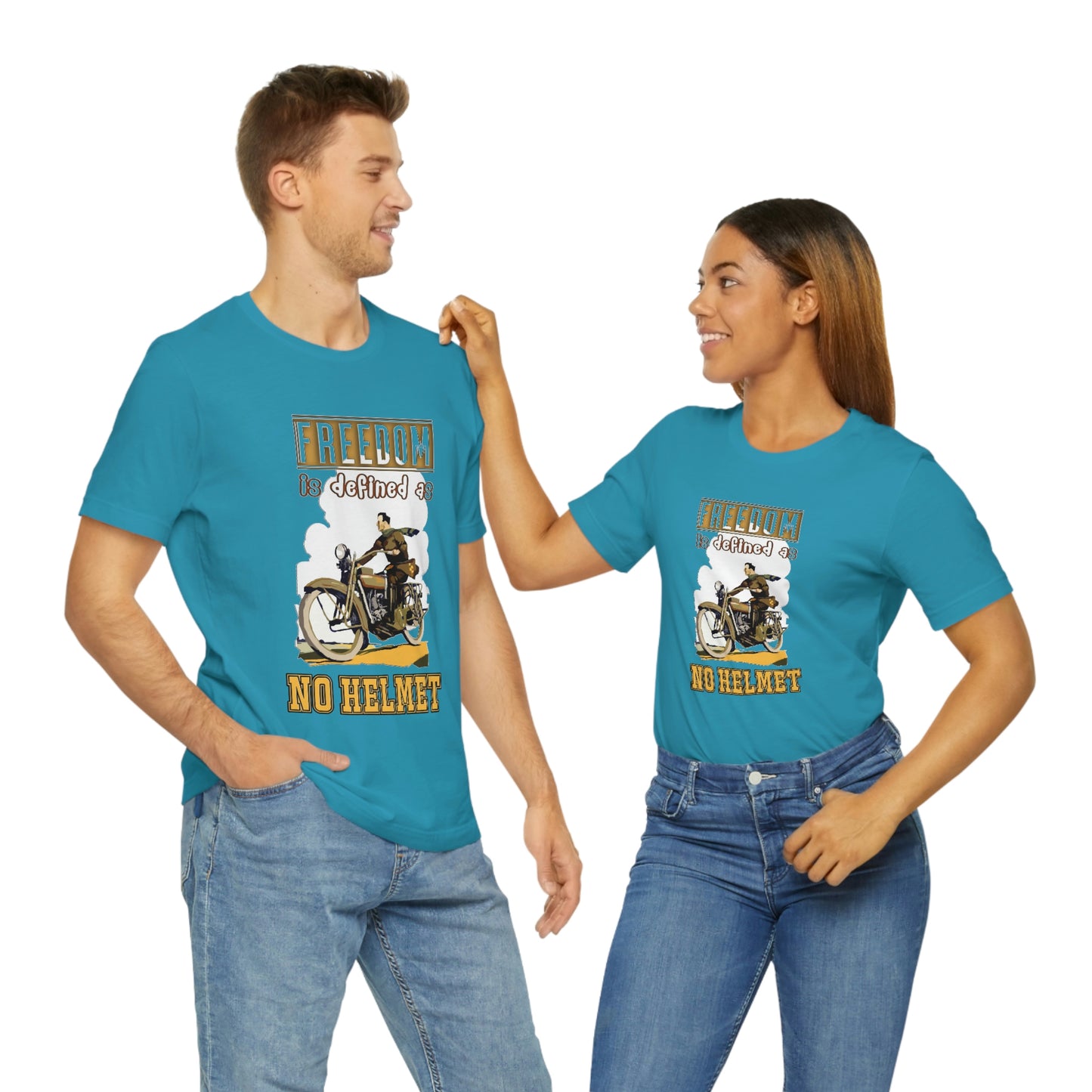 Motorcycle Short Sleeve T-Shirt - Freedom is defined as no helmet. Rider Shirt, Biker Shirt, Motorcycle Shirt, Gift for riders, Gift for Bikers