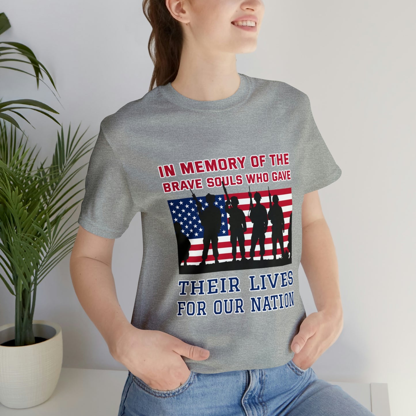 Memorial Day Short Sleeve T-Shirt - In memory of the brave souls who gave their lives for our nation.