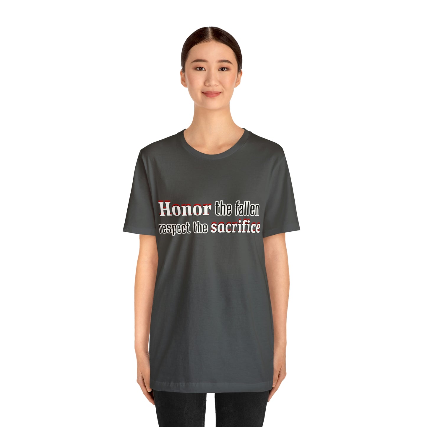 Memorial Day Short Sleeve T-Shirt - Honor the fallen, respect the sacrifice. Military, Veterans Day, Air Force, Memorial Day gift