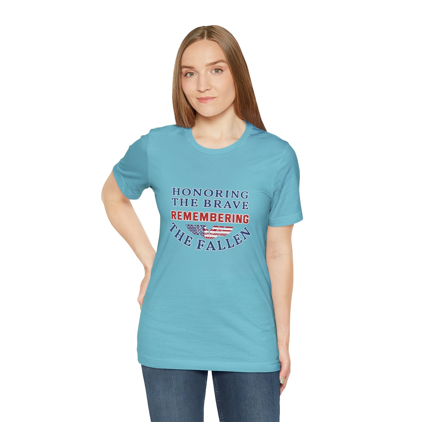 Memorial Day Short Sleeve T-Shirt - Honoring the brave, remembering the fallen. Veterans Day, Memorial Day gift, Gift Ideas, Army Shirt