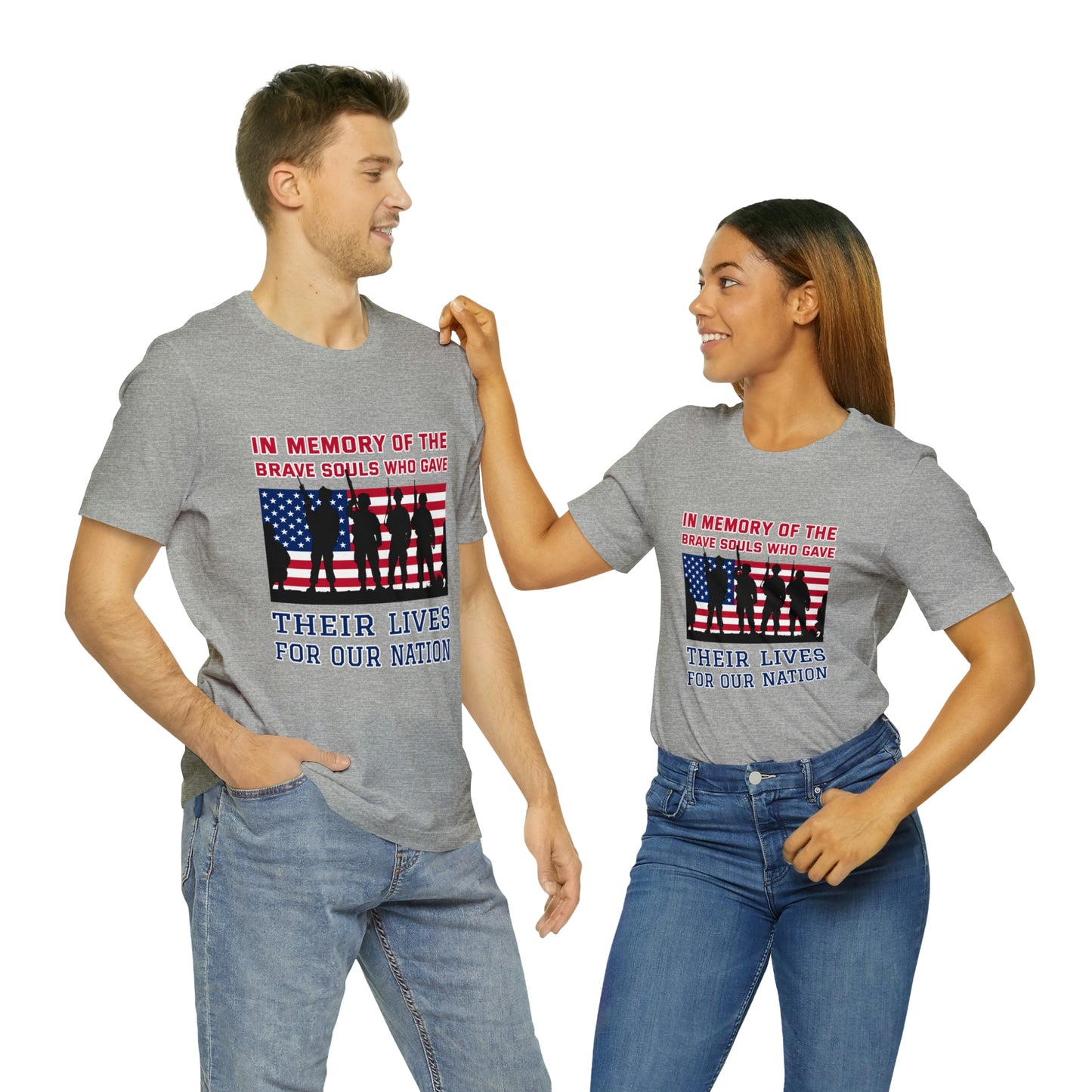 Memorial Day Short Sleeve T-Shirt - In memory of the brave souls who gave their lives for our nation.