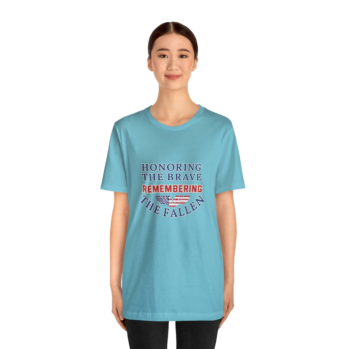 Memorial Day Short Sleeve T-Shirt - Honoring the brave, remembering the fallen. Veterans Day, Memorial Day gift, Gift Ideas, Army Shirt