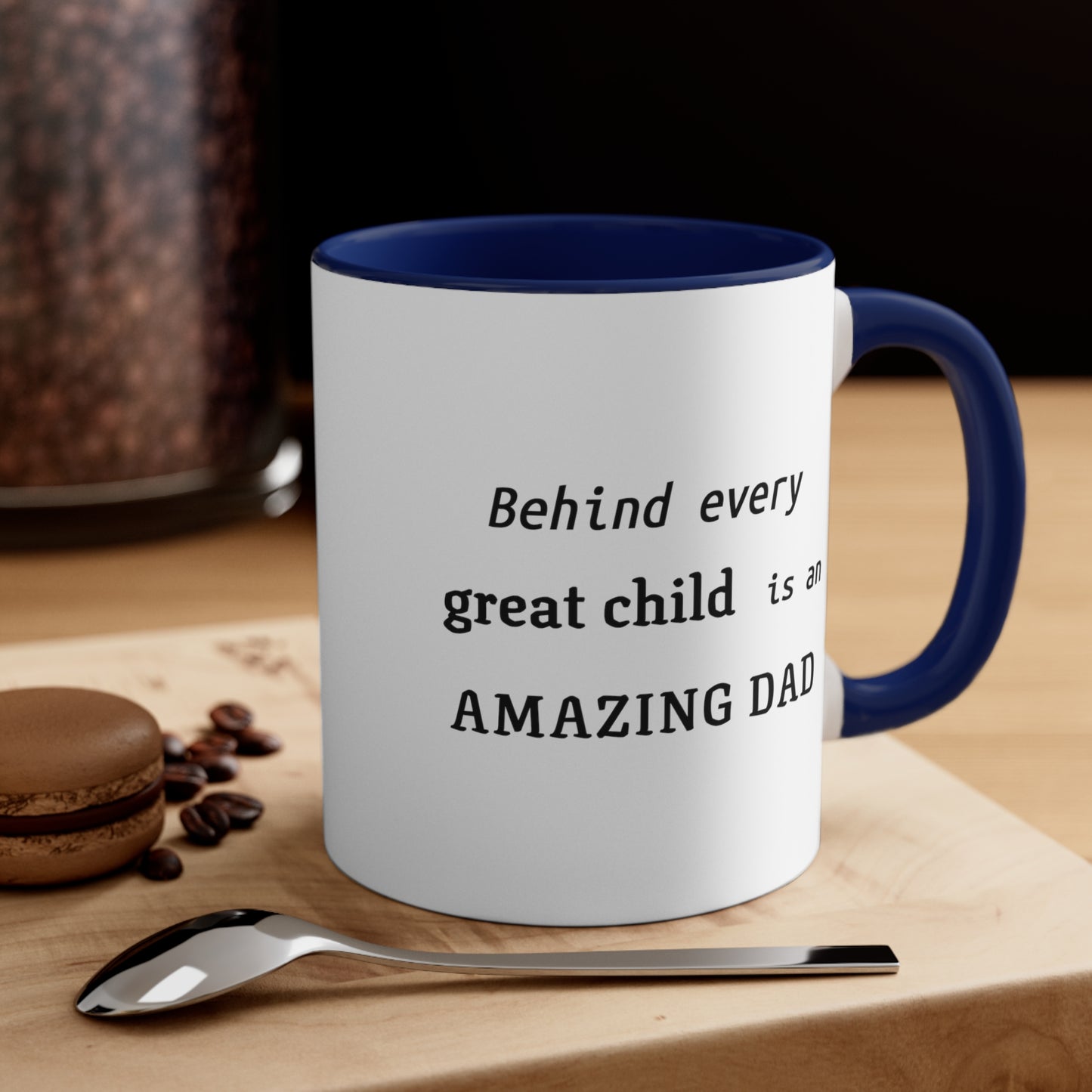 Father's Day Coffee Mug - Behind every great child is an amazing dad. Coffee Lover, Gift Ideas, Father's day Gift