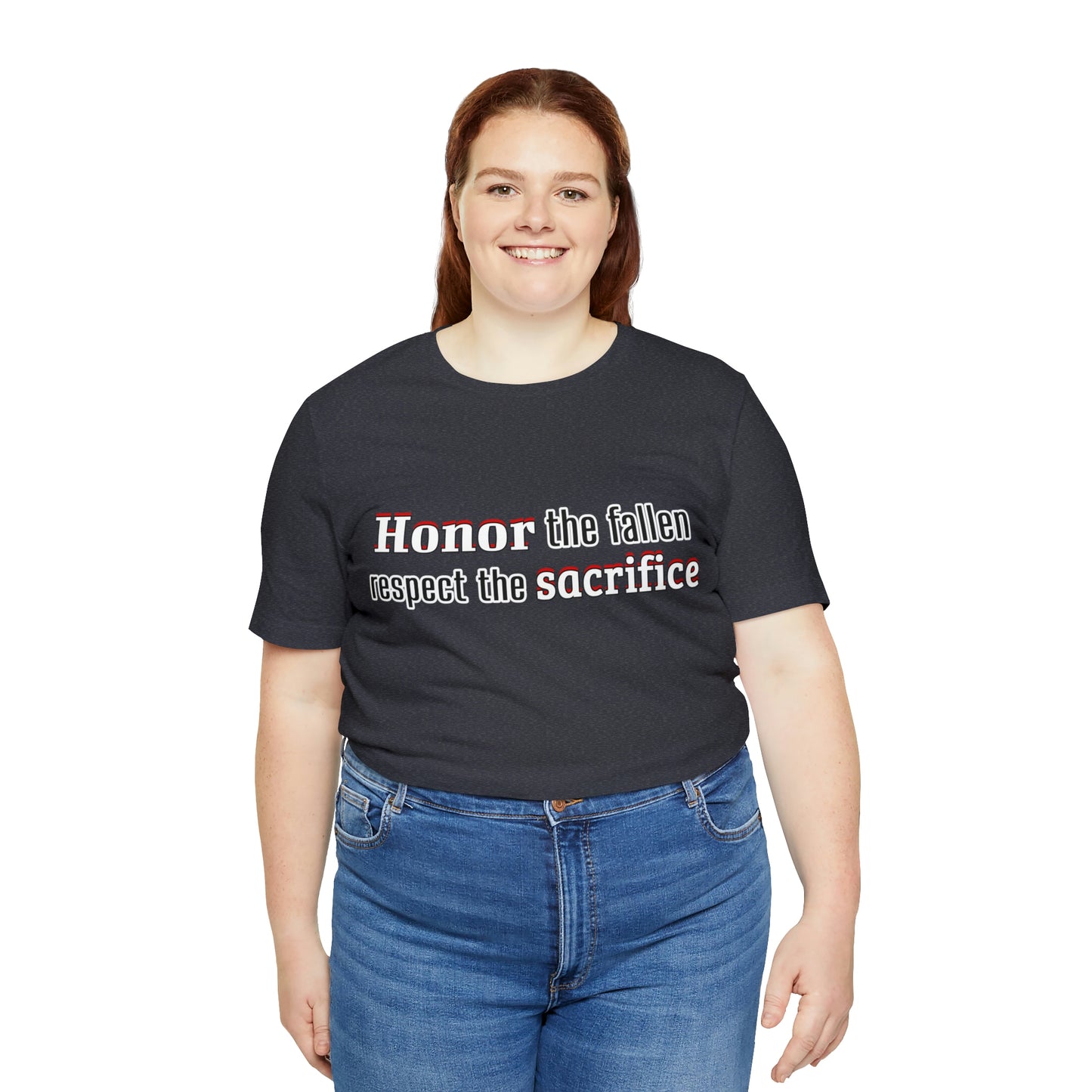 Memorial Day Short Sleeve T-Shirt - Honor the fallen, respect the sacrifice. Military, Veterans Day, Air Force, Memorial Day gift