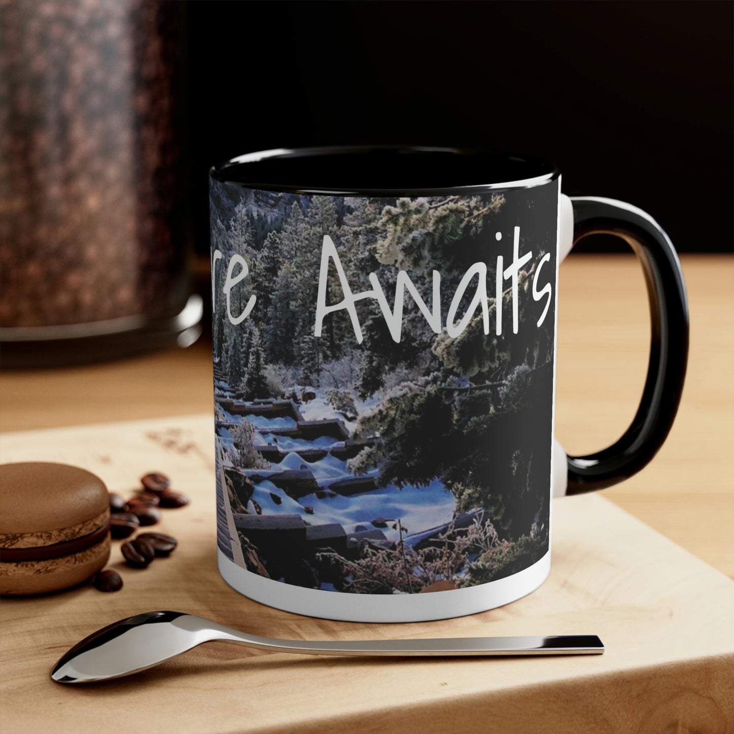 Adventure Awaits: Get Ready to Explore with Our Ceramic Landscape Accent Coffee Mug, 11oz