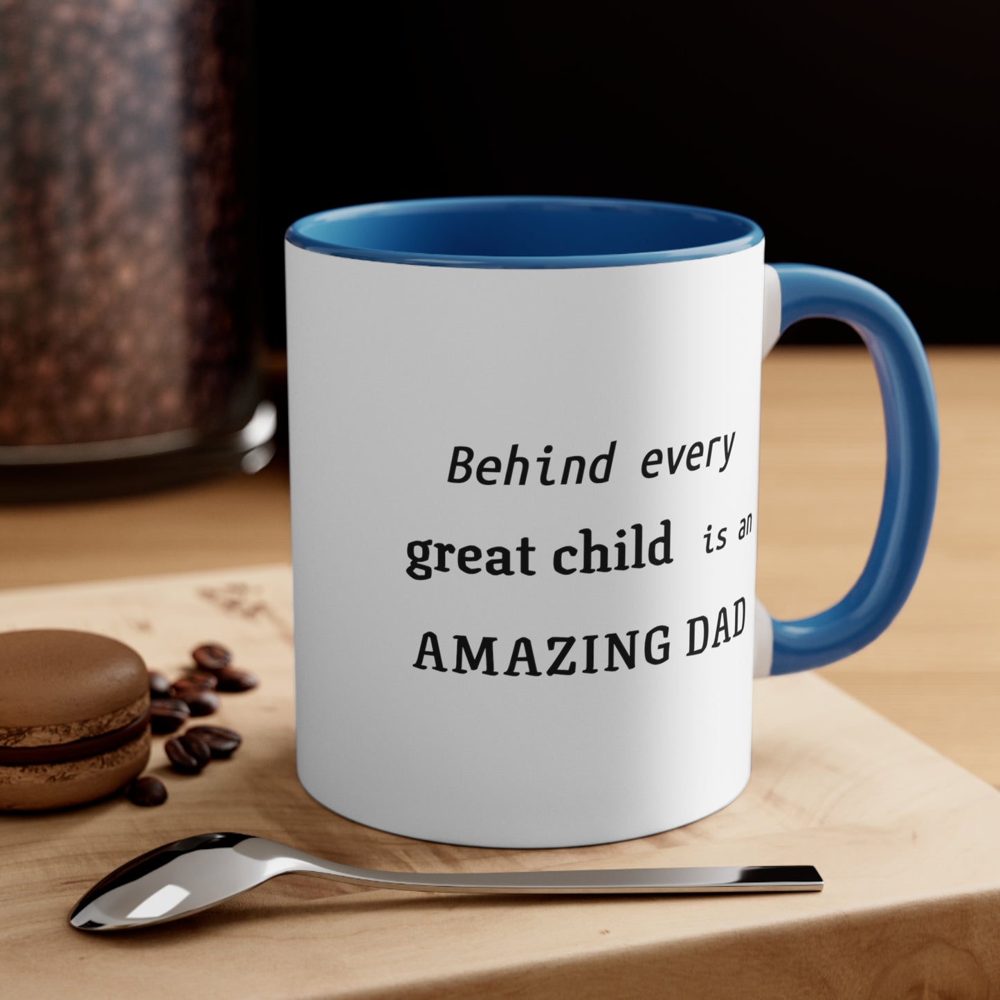 Father's Day Coffee Mug - Behind every great child is an amazing dad. Coffee Lover, Gift Ideas, Father's day Gift