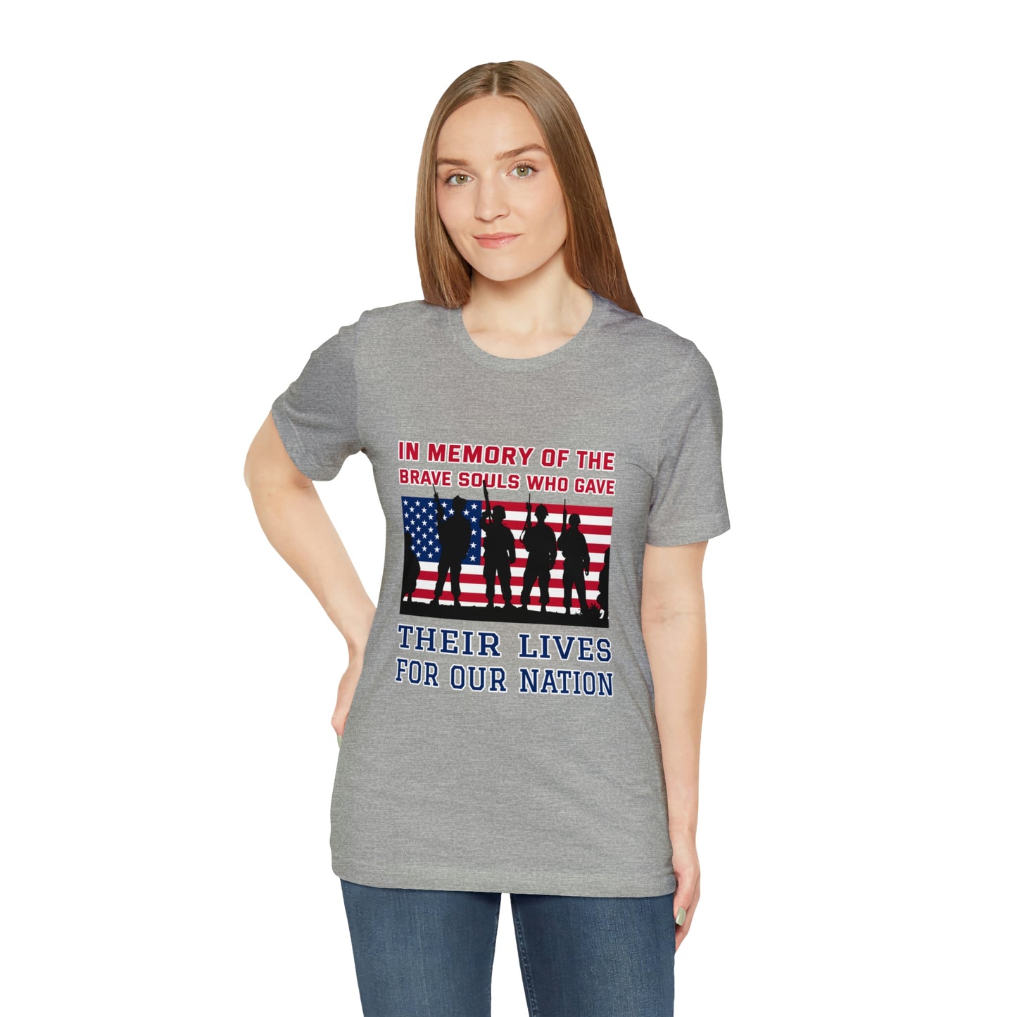 Memorial Day Short Sleeve T-Shirt - In memory of the brave souls who gave their lives for our nation.