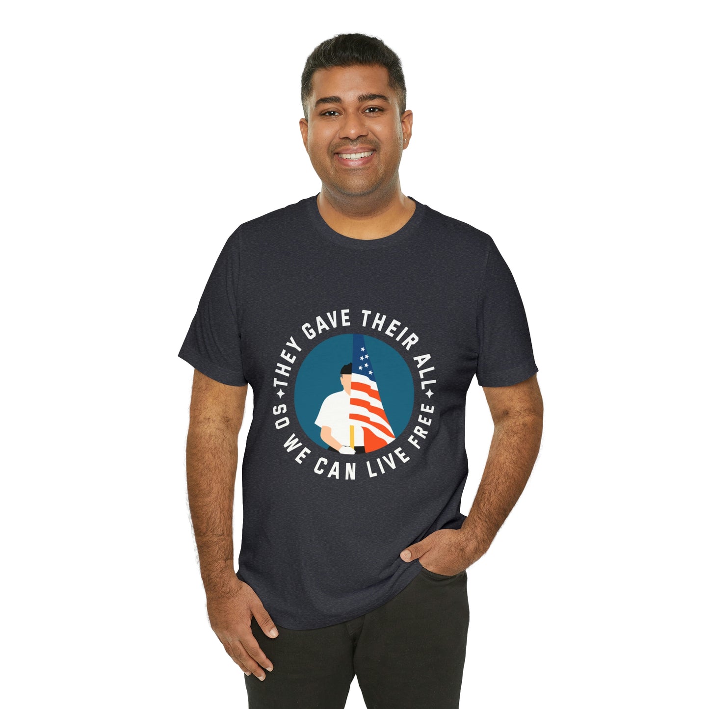 Memorial Day Short Sleeve T-Shirt - They gave their all, so we can live free.