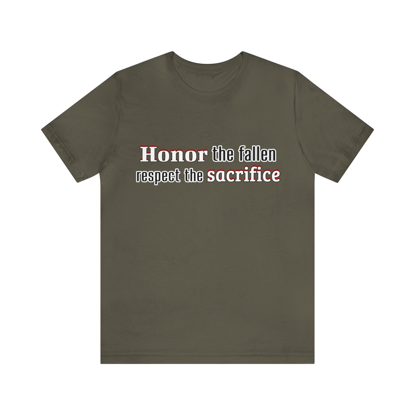 Memorial Day Short Sleeve T-Shirt - Honor the fallen, respect the sacrifice. Military, Veterans Day, Air Force, Memorial Day gift